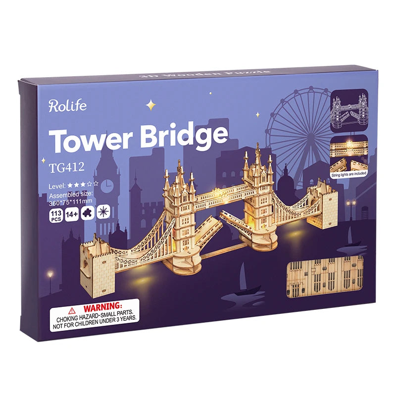 Kit Puzzle 3D en Bois Tour de Londres Big Ben Pagode