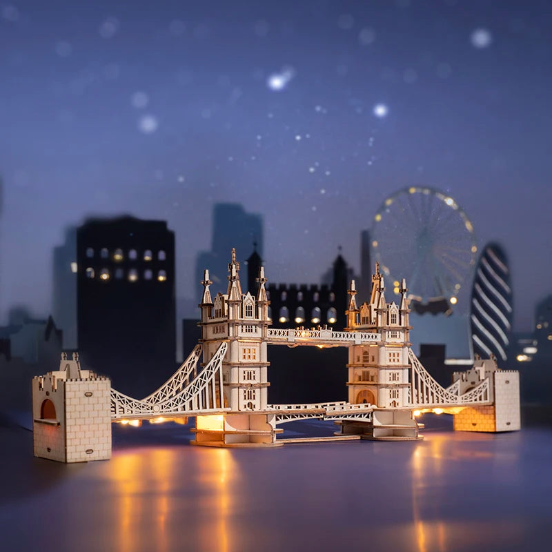 Kit Puzzle 3D en Bois Tour de Londres Big Ben Pagode