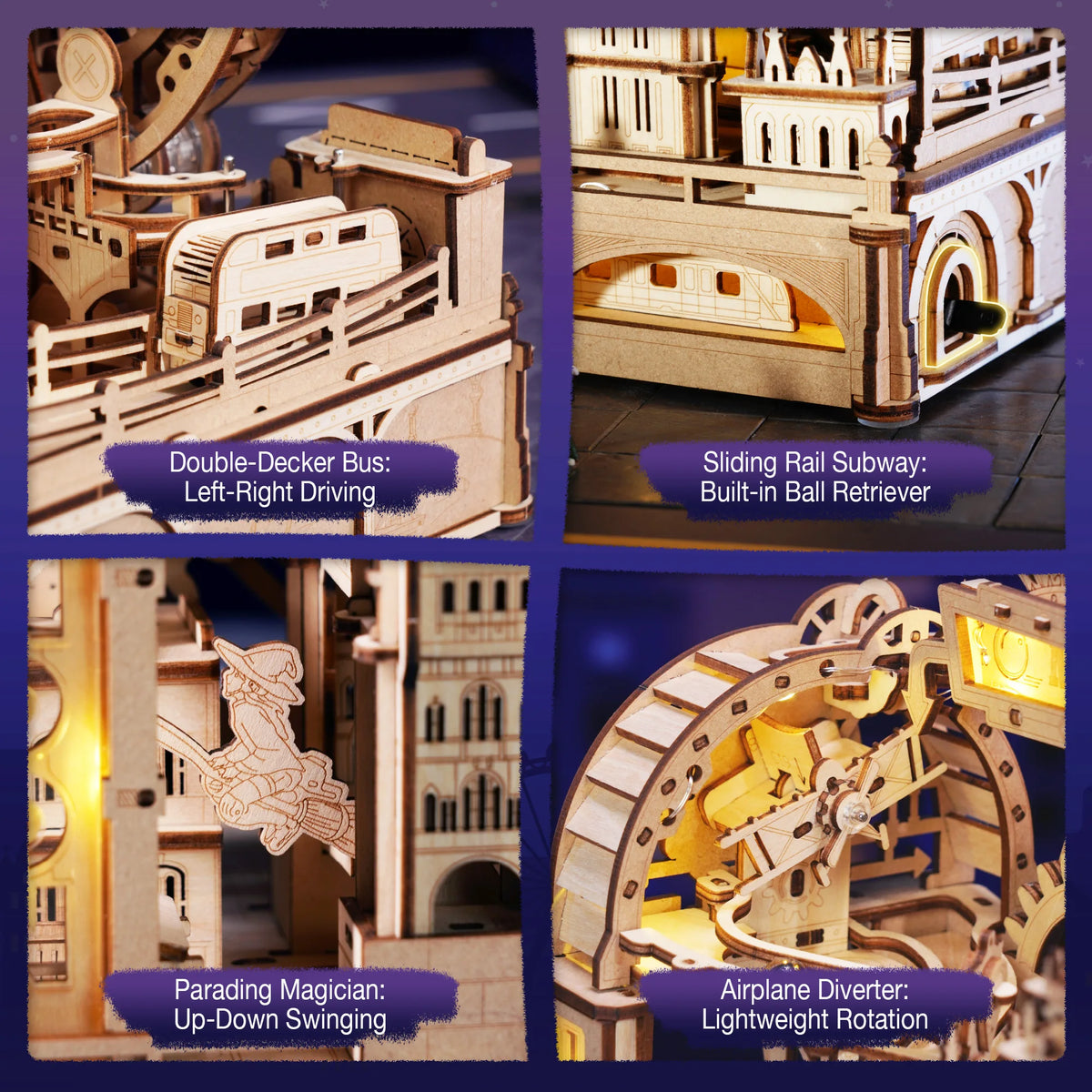 Kit Puzzle 3D en Bois Machine à Marbre Londres