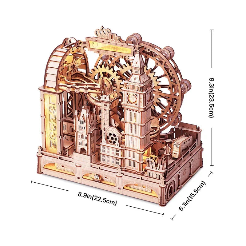 Kit Puzzle 3D en Bois Machine à Marbre Londres