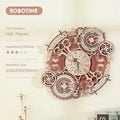 Horloge murale mécanique en bois, puzzle 3D – photo 9
