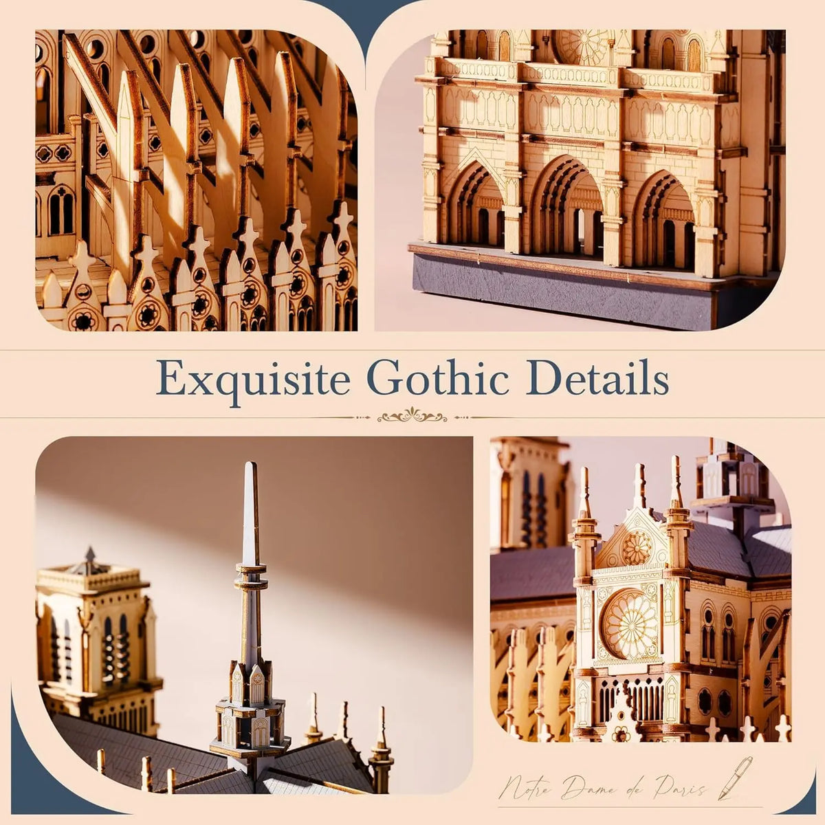 Kit Puzzle 3D en Bois Cathédrale Notre-Dame de Paris