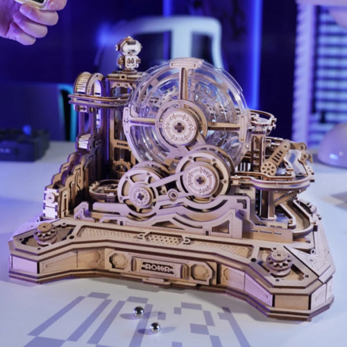 Flipper à billes mécanique en bois, puzzle 3D 653 pièces