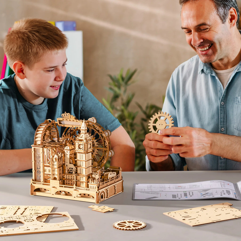 Kit Puzzle 3D en Bois Machine à Marbre Londres