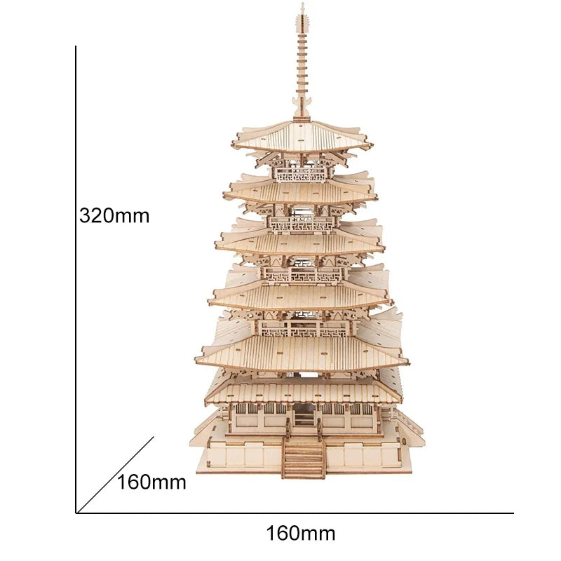 Kit Puzzle 3D en Bois Tour de Londres Big Ben Pagode
