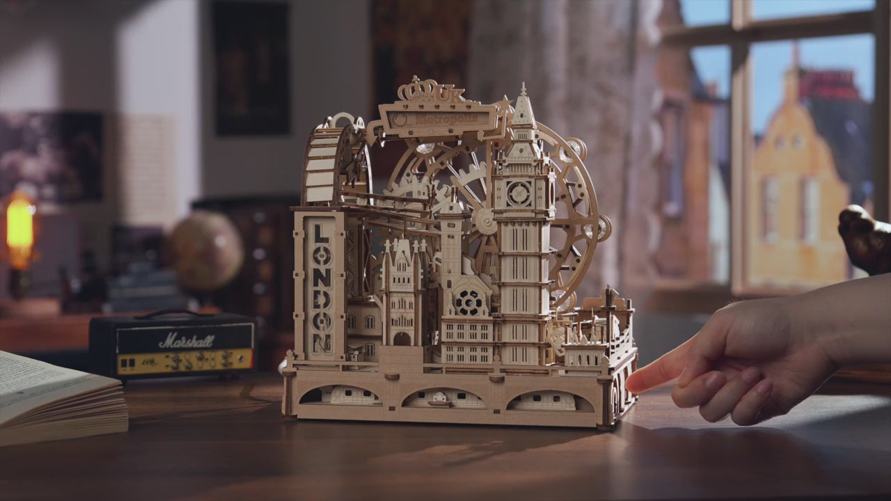 Kit Puzzle 3D en Bois Machine à Marbre Londres
